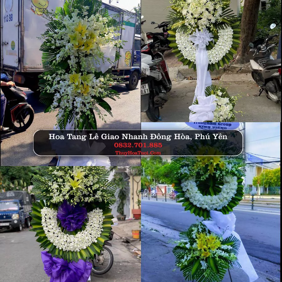 Kệ hoa tang lễ giao tại Đông Hòa, Phú Yên