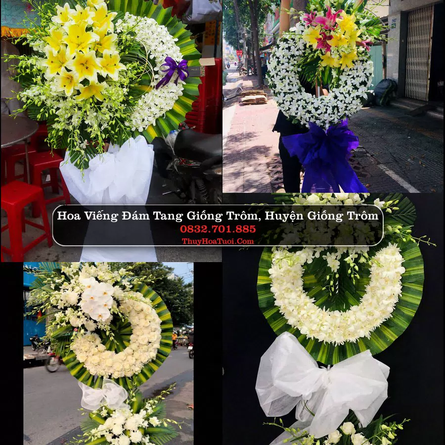 Kệ hoa tang lễ giao tại Giồng Trôm, Bến Tre