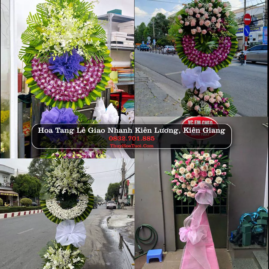 Kệ hoa tang lễ giao tại Kiên Lương, Kiên Giang