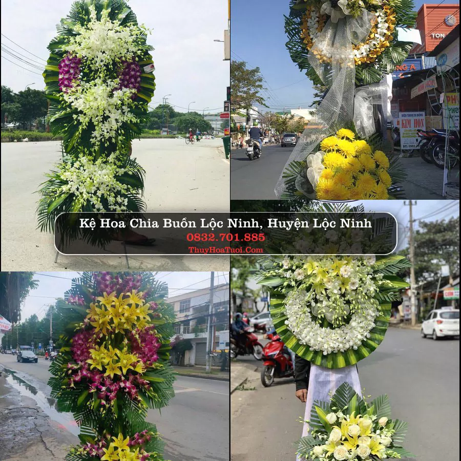 Vòng hoa chia buồn Lộc Ninh - ThuyHoaTuoi.Com