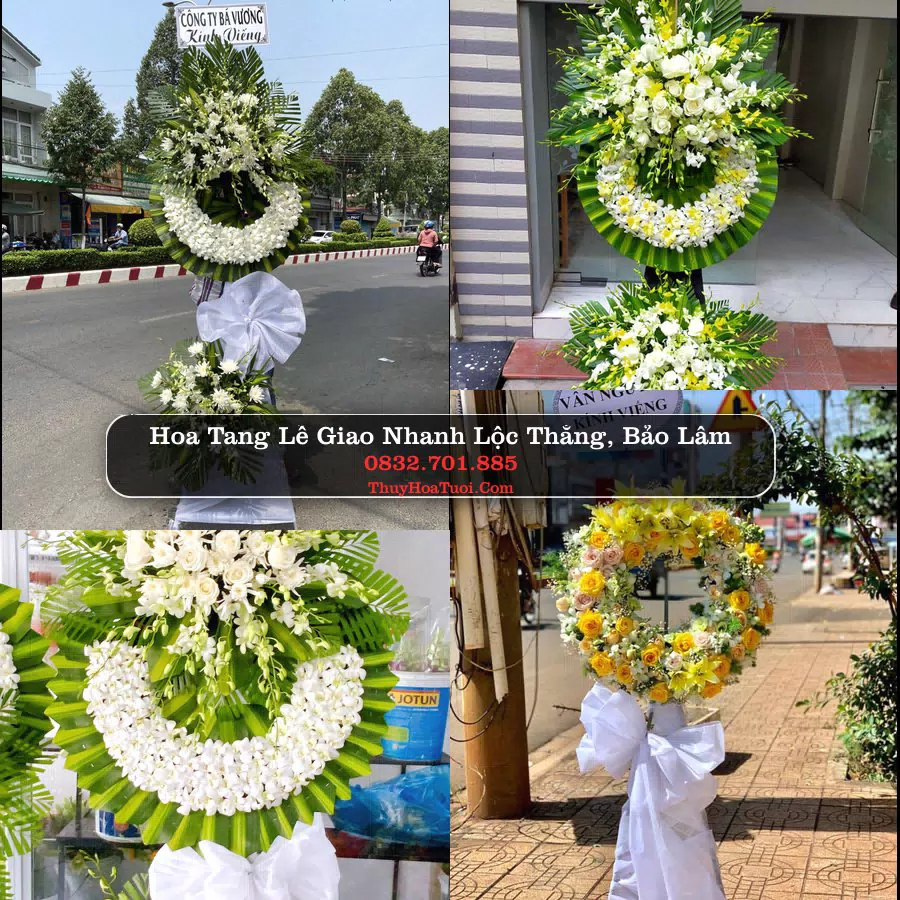 Kệ hoa tang lễ giao tại Lộc Thắng, Lâm Đồng