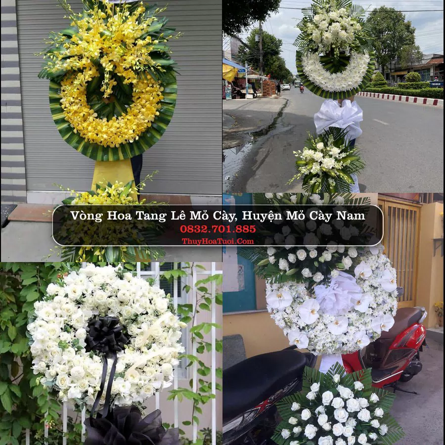 Vòng hoa chia buồn Mỏ Cày - ThuyHoaTuoi.Com