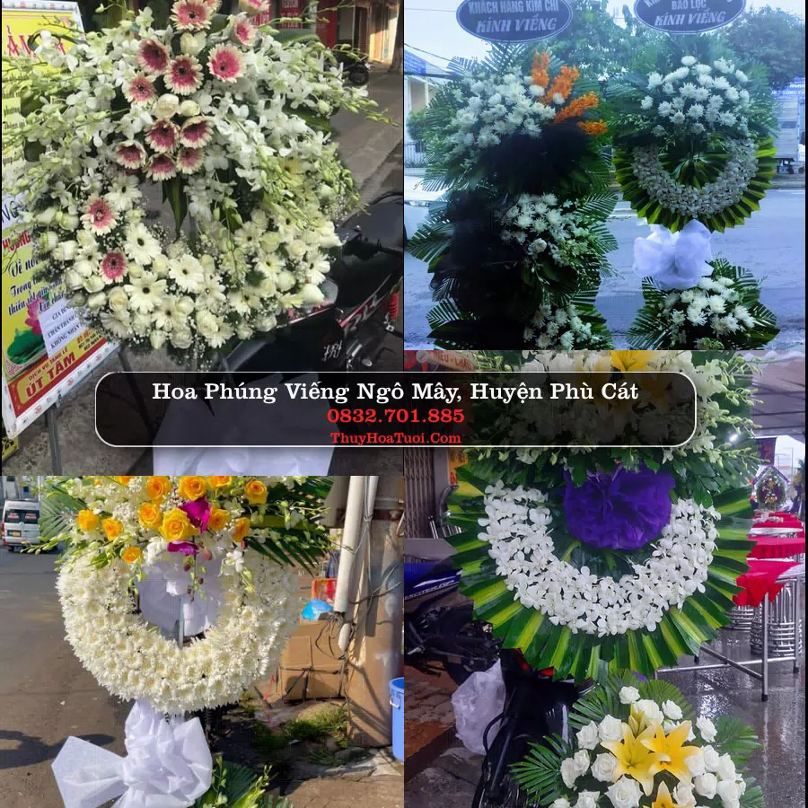 Vòng hoa chia buồn Ngô Mây - ThuyHoaTuoi.Com