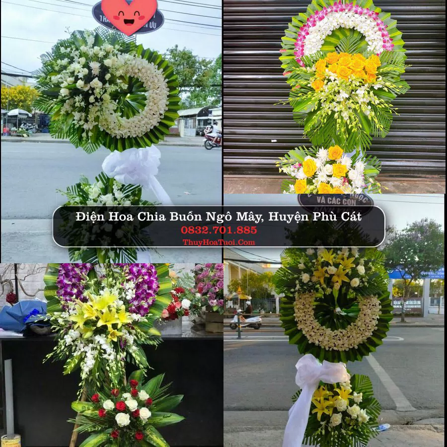 Kệ hoa tang lễ giao tại Ngô Mây, Phù Cát, Bình Định