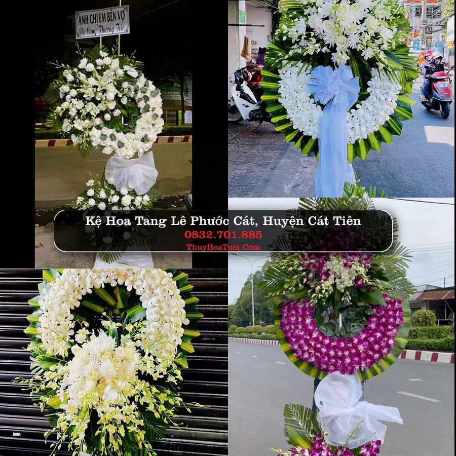 Vòng hoa chia buồn Phước Cát - ThuyHoaTuoi.Com