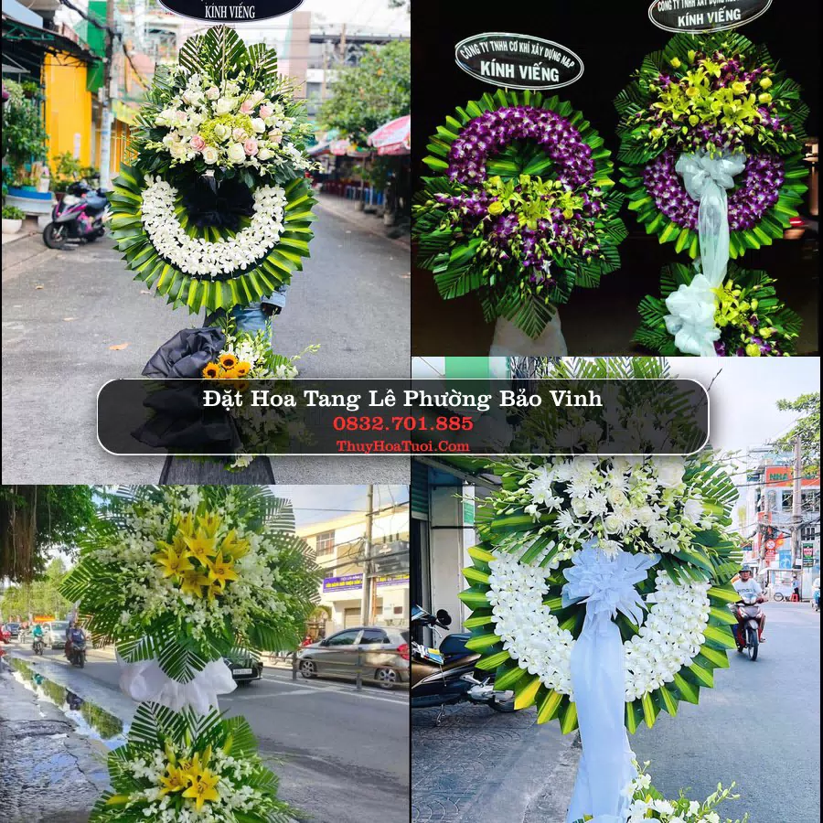 Vòng hoa chia buồn Phường Bảo Vinh - ThuyHoaTuoi.Com