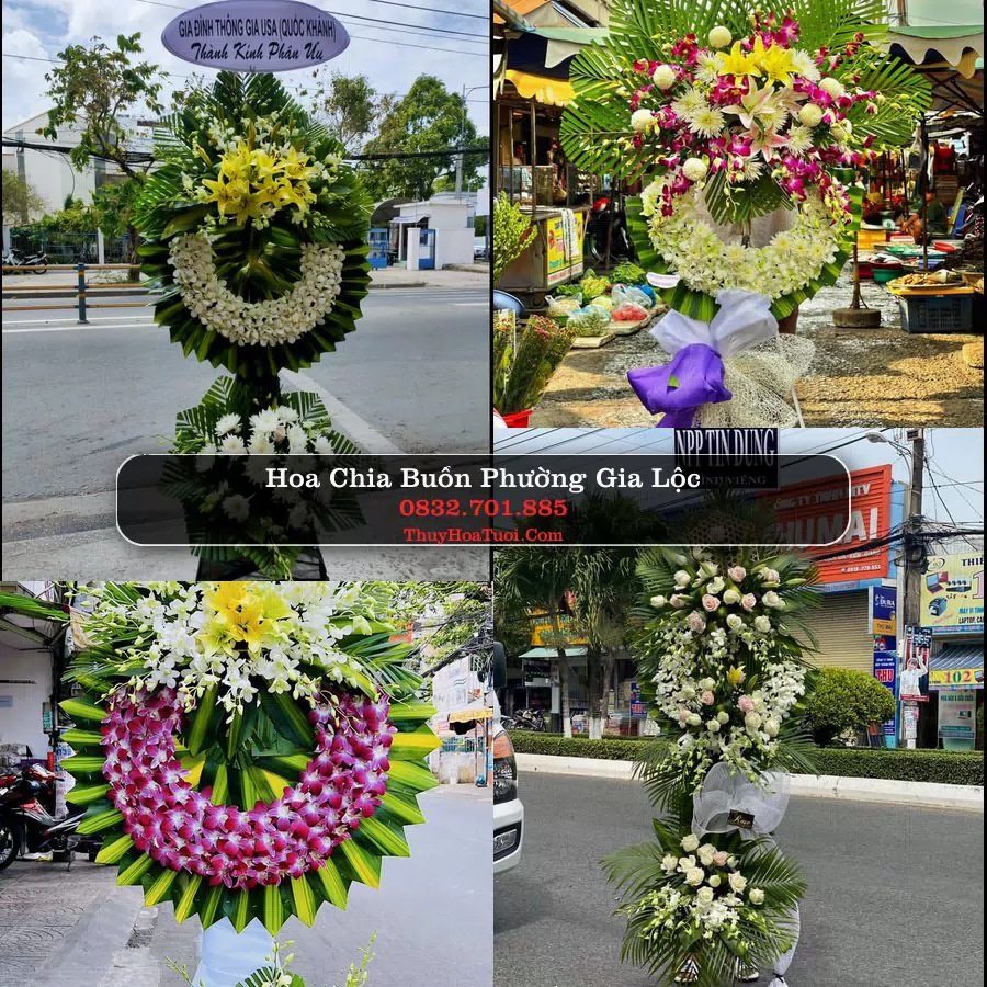 Vòng hoa chia buồn Phường Gia Lộc - ThuyHoaTuoi.Com
