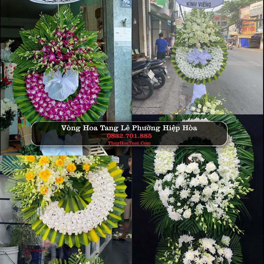 Vòng hoa chia buồn Phường Hiệp Hòa - ThuyHoaTuoi.Com