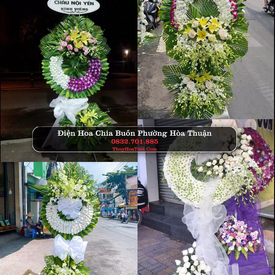 Vòng hoa chia buồn Phường Hòa Thuận - ThuyHoaTuoi.Com
