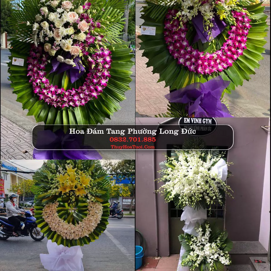 Vòng hoa chia buồn Phường Long Đức - ThuyHoaTuoi.Com