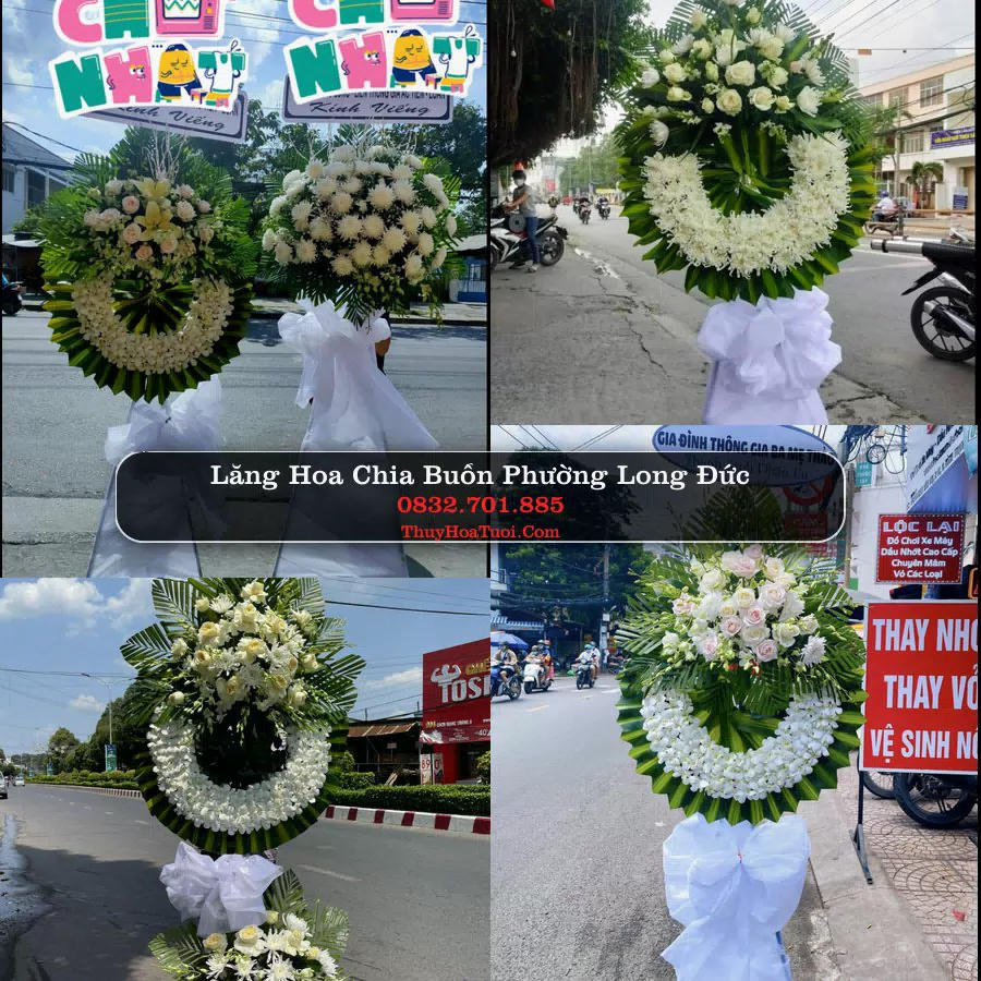 Kệ hoa tang lễ giao tại Phường Long Đức, Vĩnh Long