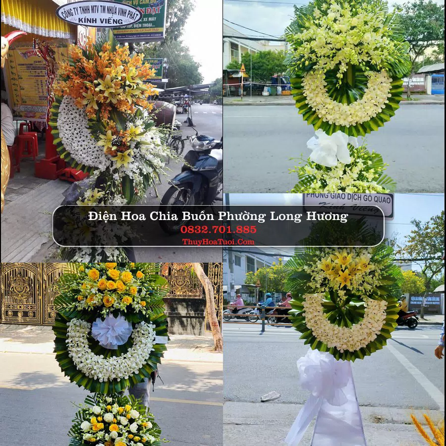 Vòng hoa chia buồn Phường Long Hương - ThuyHoaTuoi.Com
