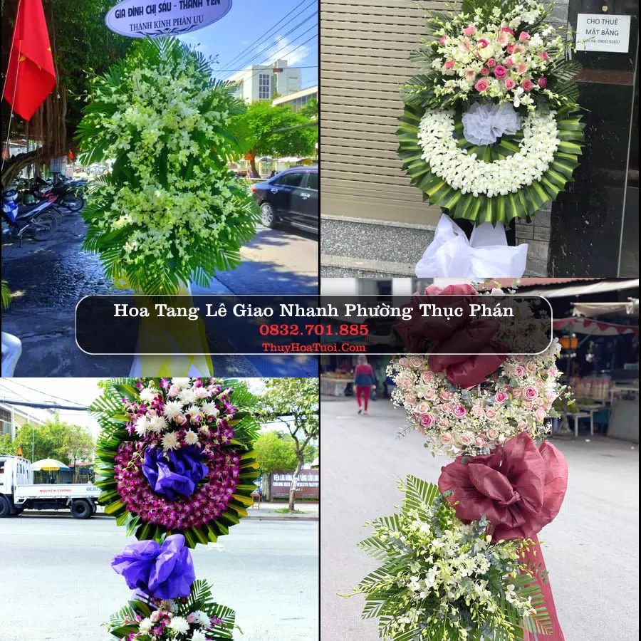 Vòng hoa chia buồn Phường Thục Phán - ThuyHoaTuoi.Com