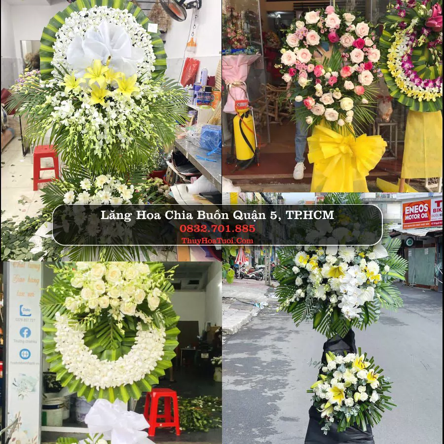Đặt Hoa Chia Buồn tại Quận 5, TP.HCM (Cũ)