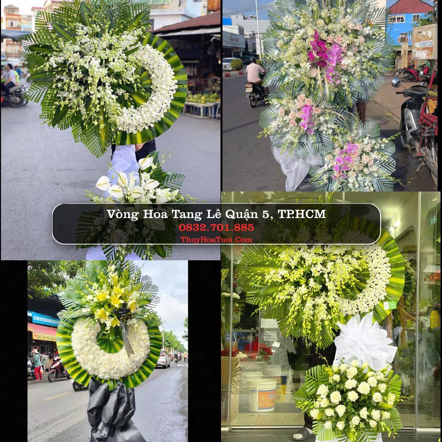 Vòng hoa chia buồn Quận 5 - ThuyHoaTuoi.Com