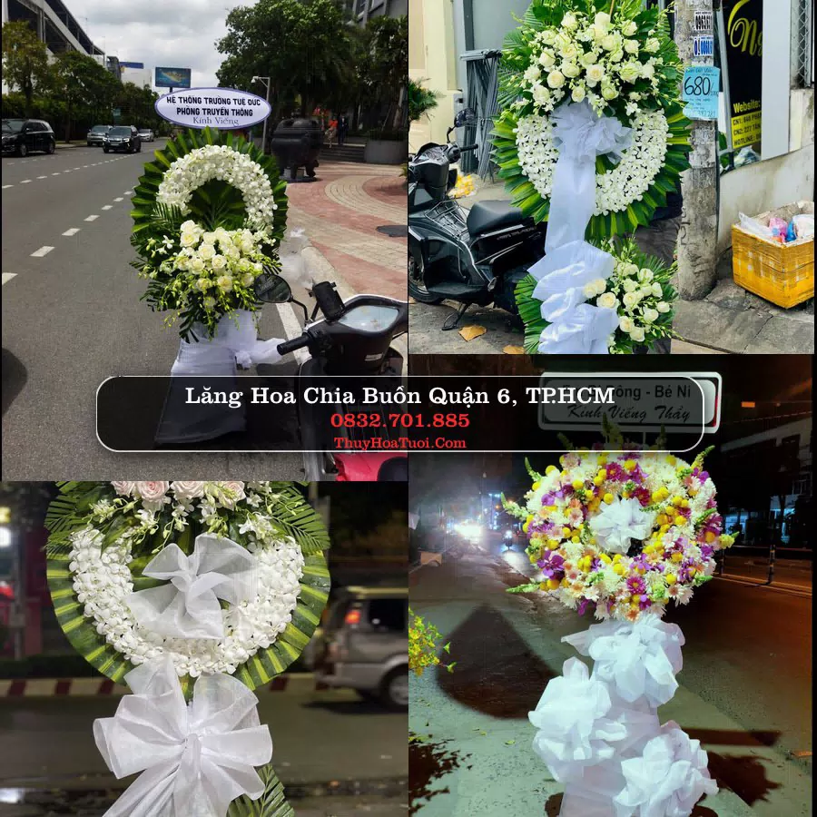 Vòng hoa chia buồn Quận 6 - ThuyHoaTuoi.Com