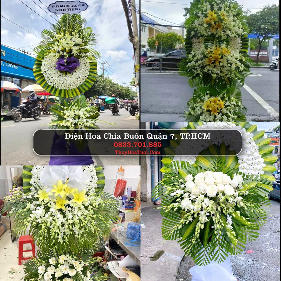 Vòng hoa chia buồn Quận 7 - ThuyHoaTuoi.Com