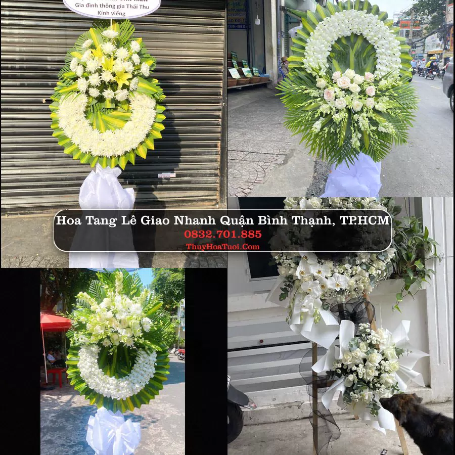 Vòng hoa chia buồn Quận Bình Thạnh - ThuyHoaTuoi.Com
