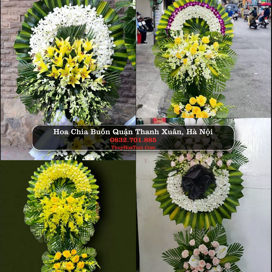 Vòng hoa chia buồn Quận Thanh Xuân - ThuyHoaTuoi.Com