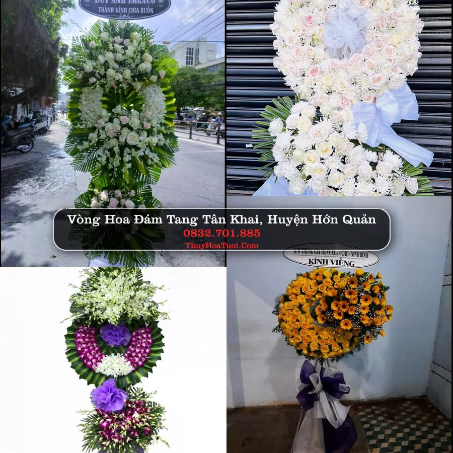 Vòng hoa chia buồn Tân Khai - ThuyHoaTuoi.Com
