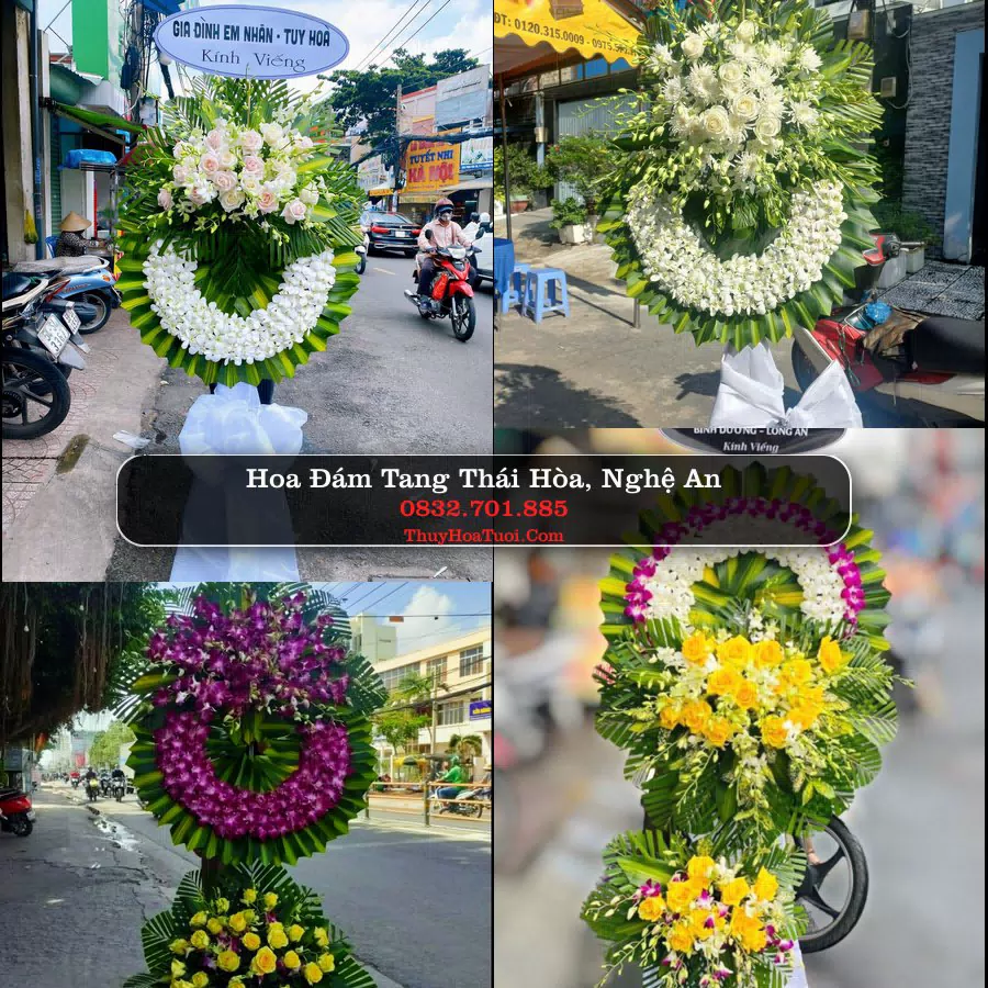 Vòng Hoa Tang Lễ tại Thái Hòa, Nghệ An (Cũ)