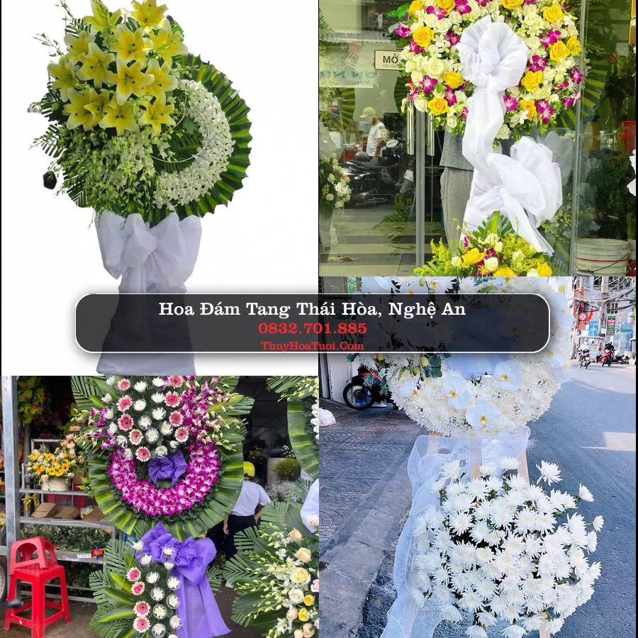 Vòng hoa chia buồn Thái Hòa, Nghệ An - ThuyHoaTuoi.Com