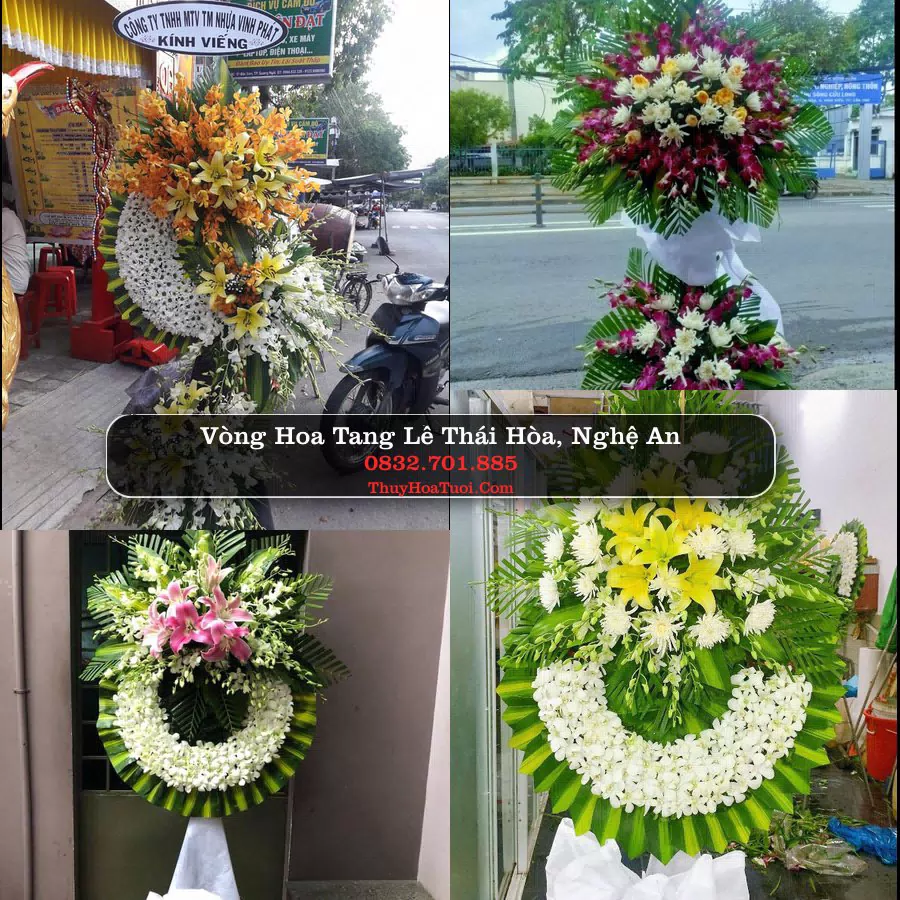 Kệ hoa tang lễ giao tại Thái Hòa, Nghệ An