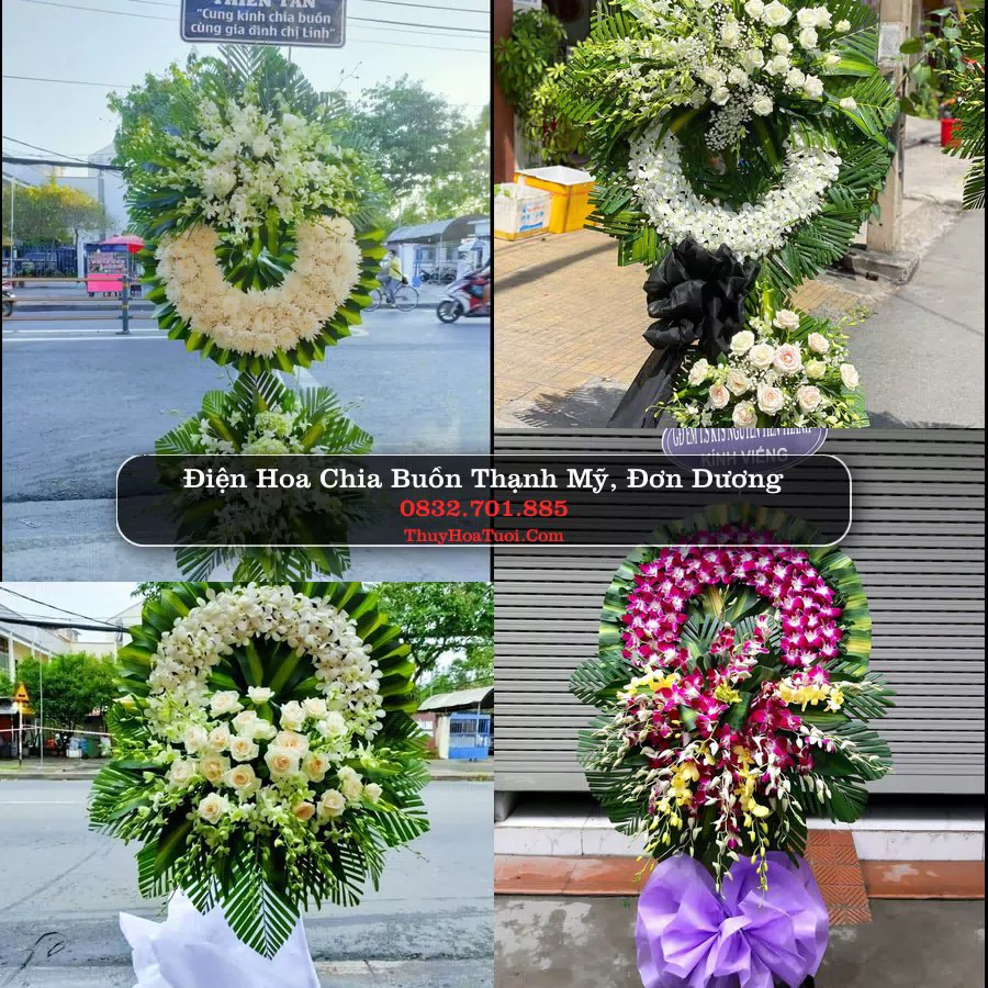 Vòng hoa chia buồn Thạnh Mỹ - ThuyHoaTuoi.Com