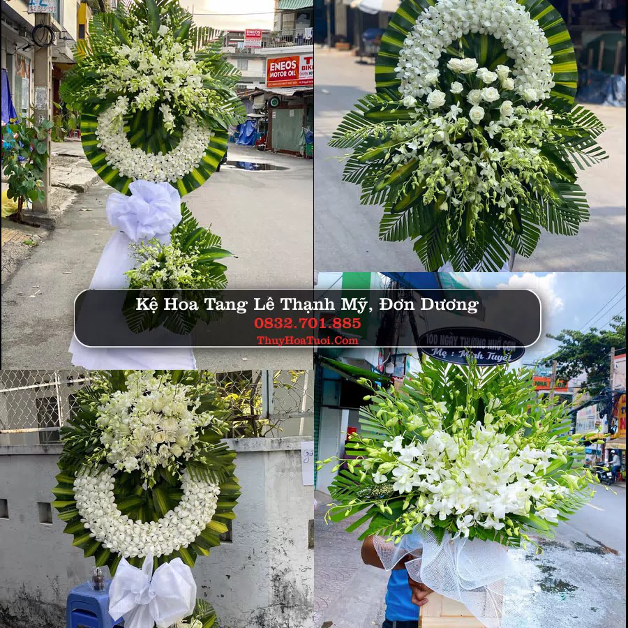 Kệ hoa tang lễ giao tại Thạnh Mỹ, Lâm Đồng