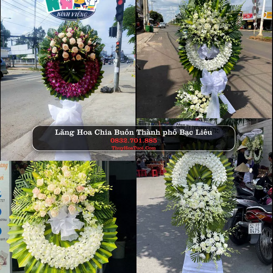 Vòng hoa chia buồn Thành phố Bạc Liêu - ThuyHoaTuoi.Com