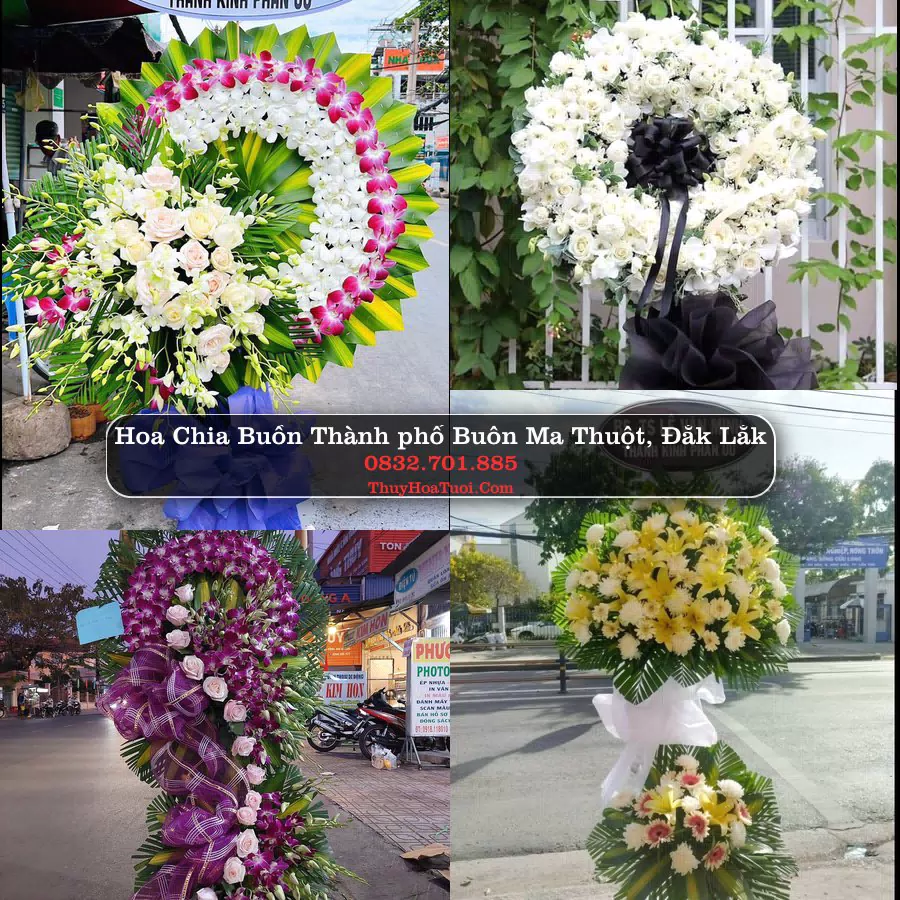 Vòng hoa chia buồn Thành phố Buôn Ma Thuột, Đắk Lắk - ThuyHoaTuoi.Com