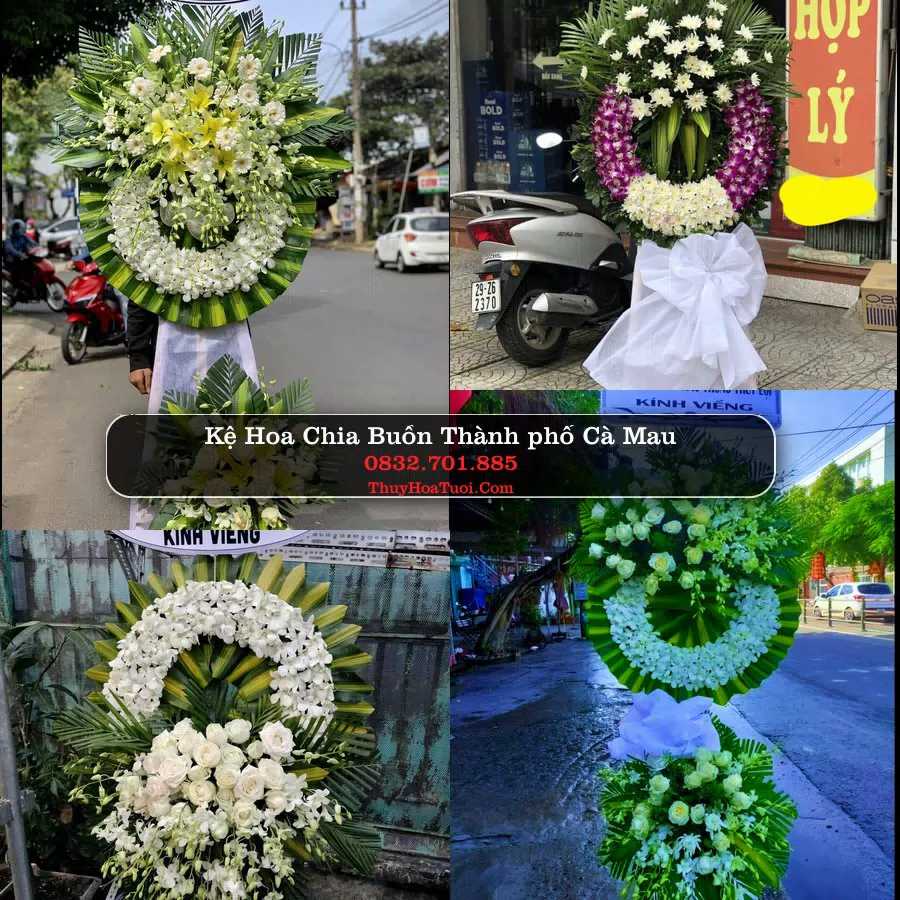 Vòng hoa chia buồn Thành phố Cà Mau - ThuyHoaTuoi.Com