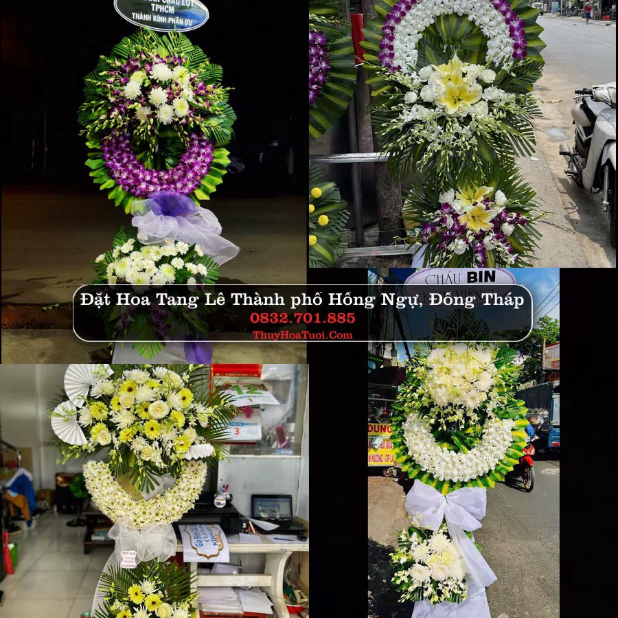 Vòng hoa chia buồn Thành phố Hồng Ngự - ThuyHoaTuoi.Com