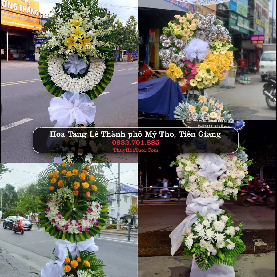Vòng hoa chia buồn Thành phố Mỹ Tho, Tiền Giang - ThuyHoaTuoi.Com