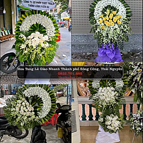 Vòng Hoa Tang Lễ tại Thành phố Sông Công, Thái Nguyên (Cũ)
