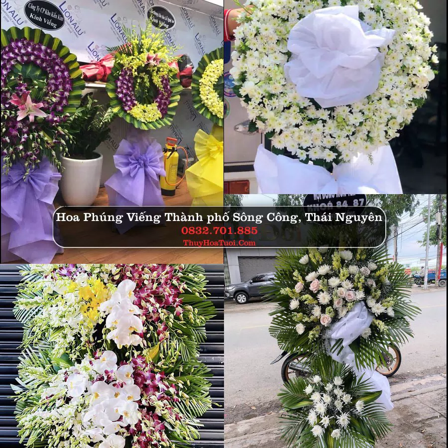 Vòng hoa chia buồn Thành phố Sông Công, Thái Nguyên - ThuyHoaTuoi.Com