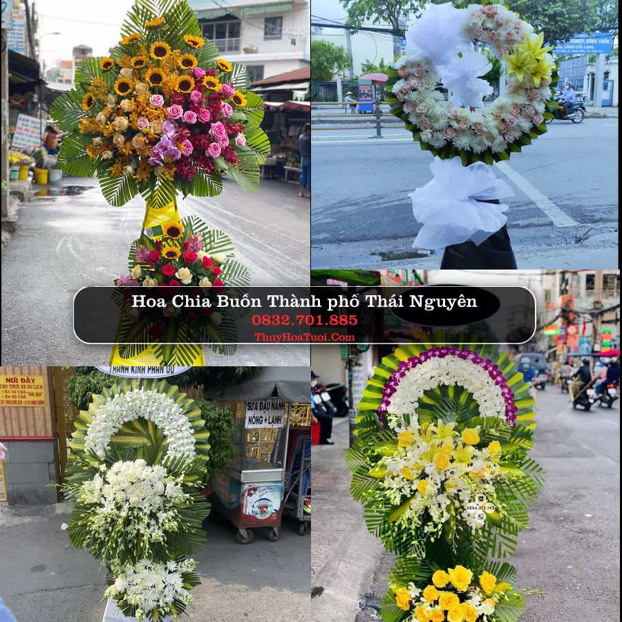 Vòng hoa chia buồn Thành phố Thái Nguyên - ThuyHoaTuoi.Com