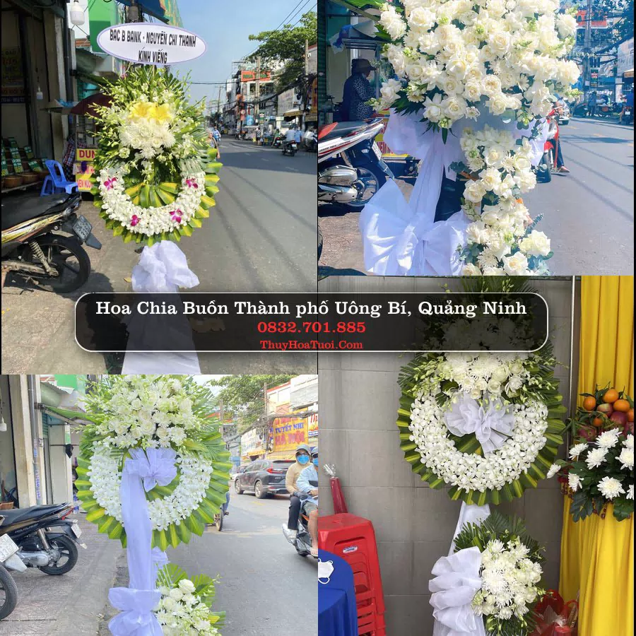 Vòng hoa chia buồn Thành phố Uông Bí, Quảng Ninh - ThuyHoaTuoi.Com
