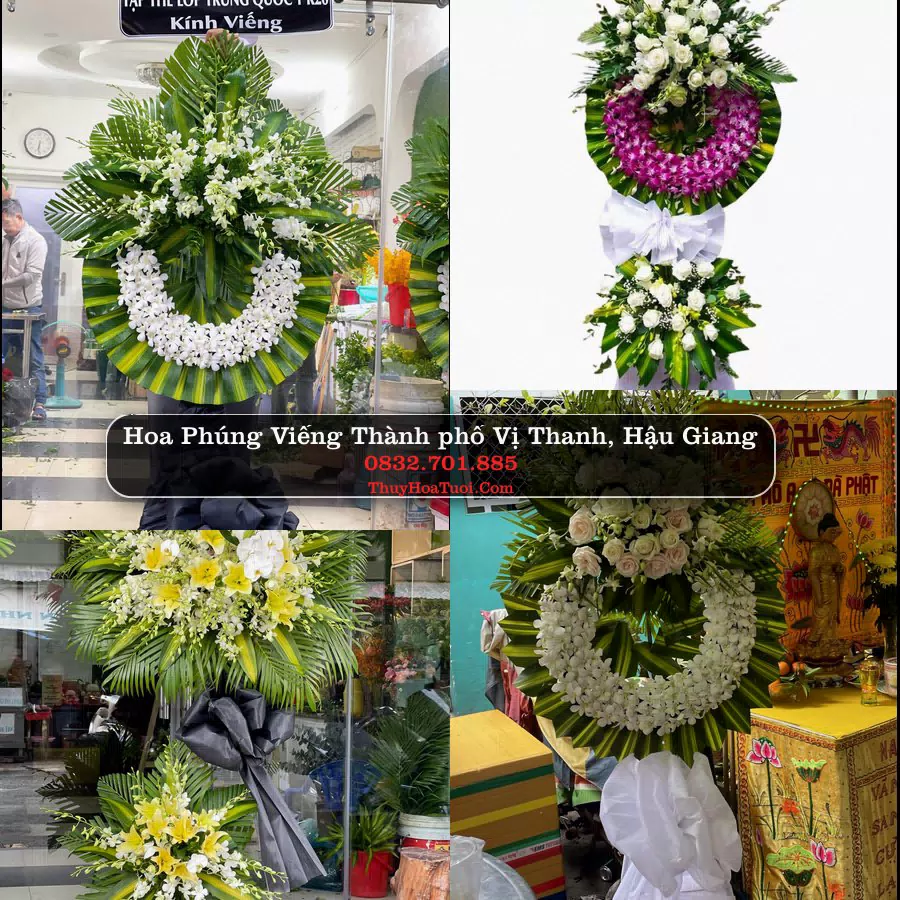 Vòng hoa chia buồn Thành phố Vị Thanh, Hậu Giang - ThuyHoaTuoi.Com