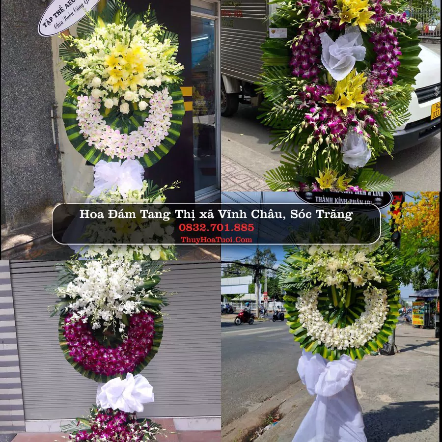 Kệ hoa tang lễ giao tại Thị xã Vĩnh Châu, Sóc Trăng
