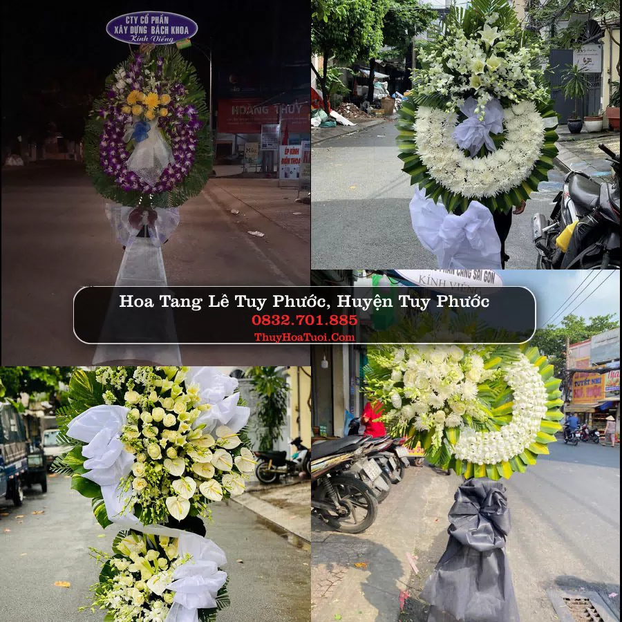 Vòng hoa chia buồn Tuy Phước - ThuyHoaTuoi.Com