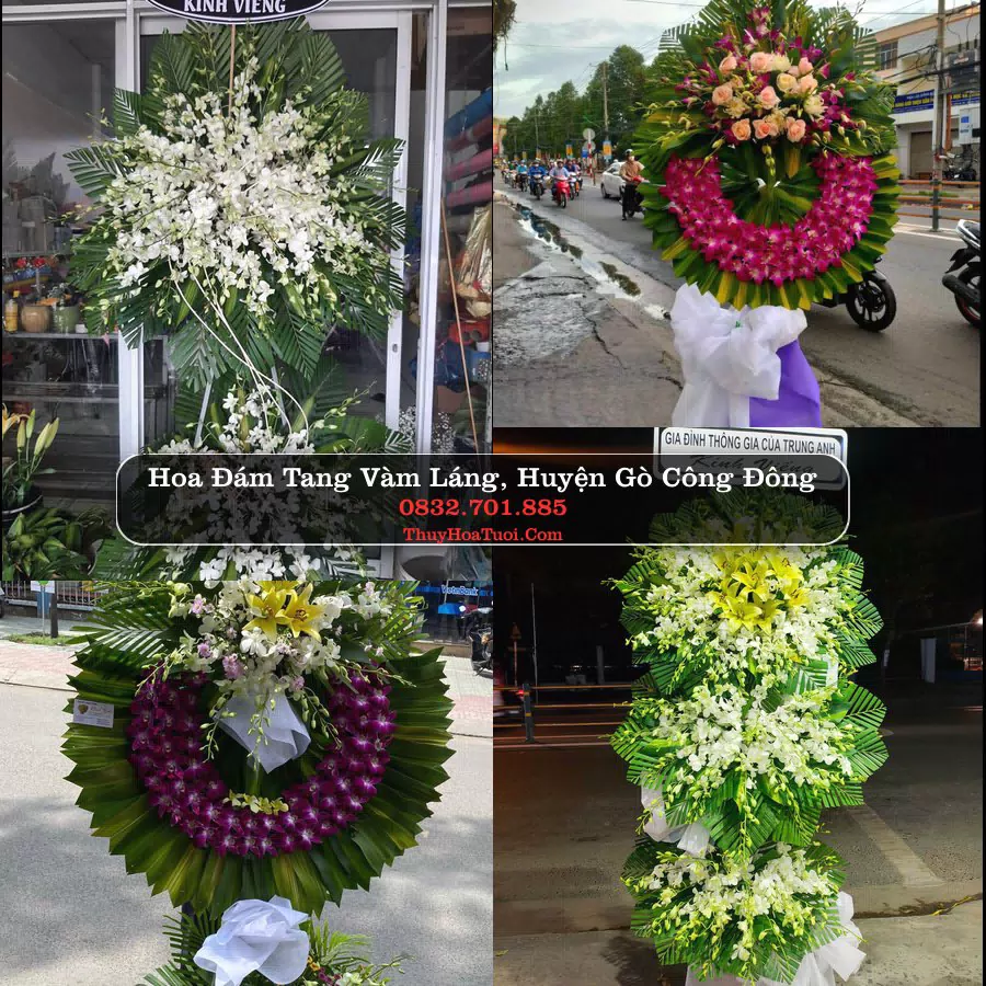 Vòng hoa chia buồn Vàm Láng - ThuyHoaTuoi.Com