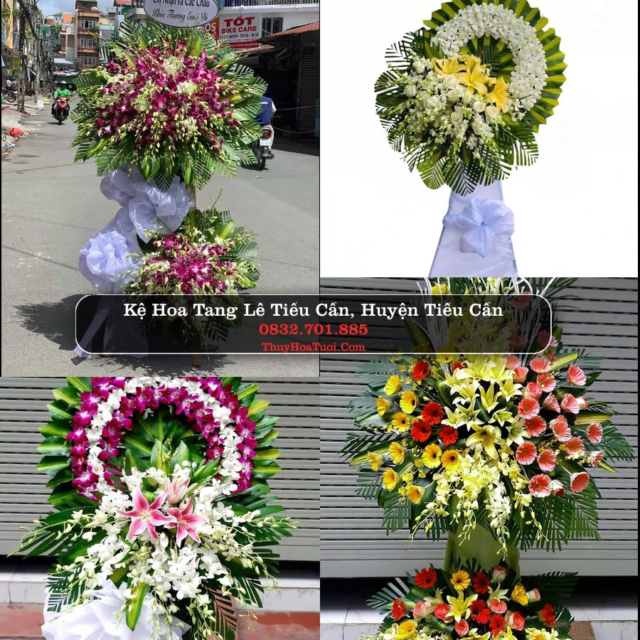 Kệ hoa tang lễ giao tại Tiểu Cần, Trà Vinh