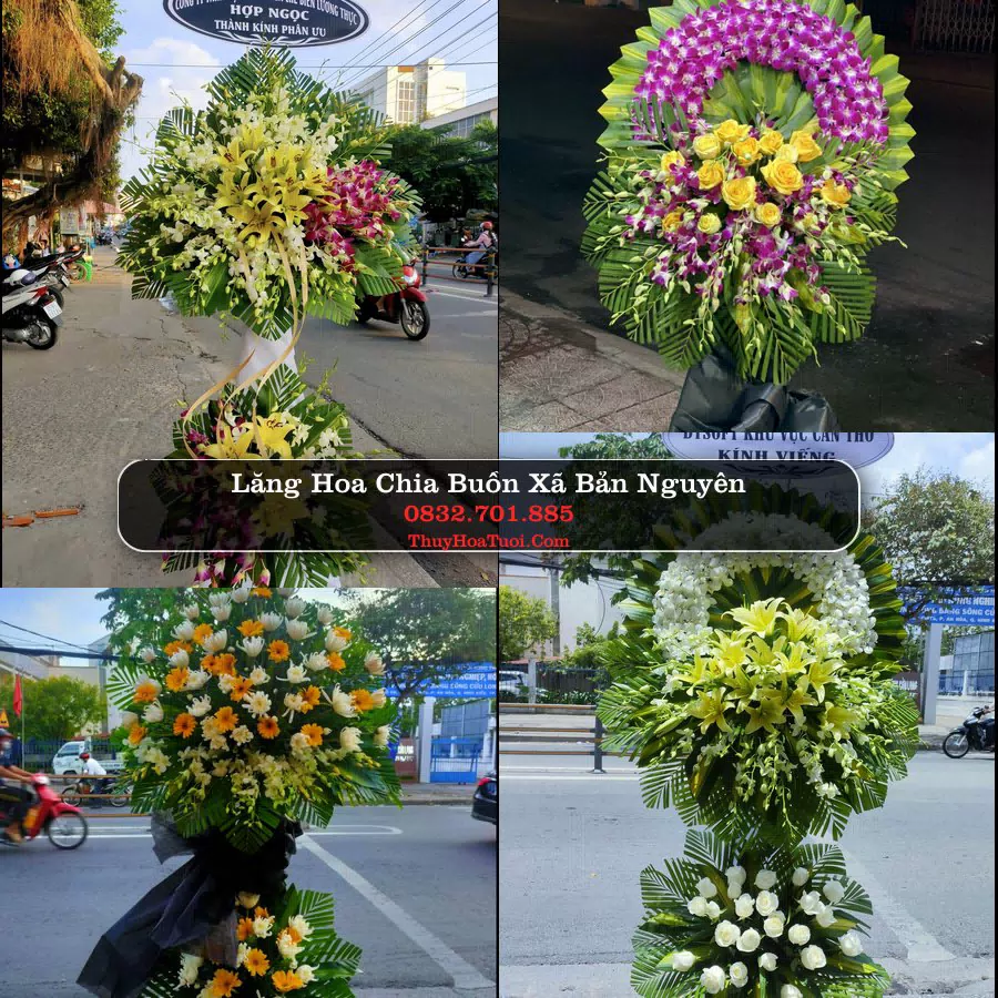 Vòng hoa chia buồn Xã Bản Nguyên - ThuyHoaTuoi.Com