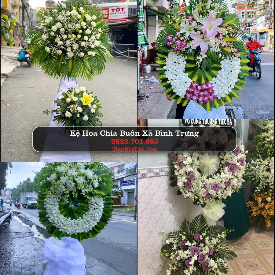 Kệ hoa tang lễ giao tại Xã Bình Trưng, Đồng Tháp
