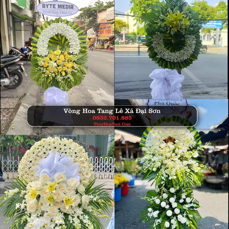 Vòng hoa chia buồn Xã Đại Sơn - ThuyHoaTuoi.Com