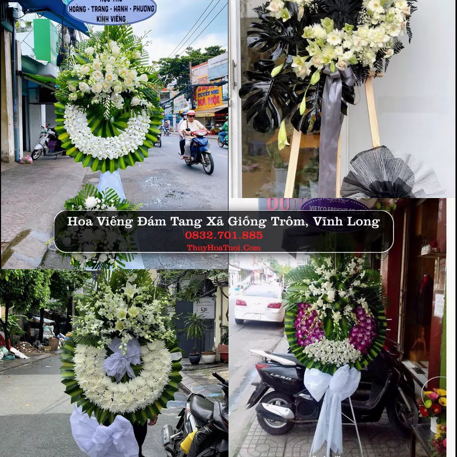 Kệ hoa tang lễ giao tại Xã Giồng Trôm, Vĩnh Long