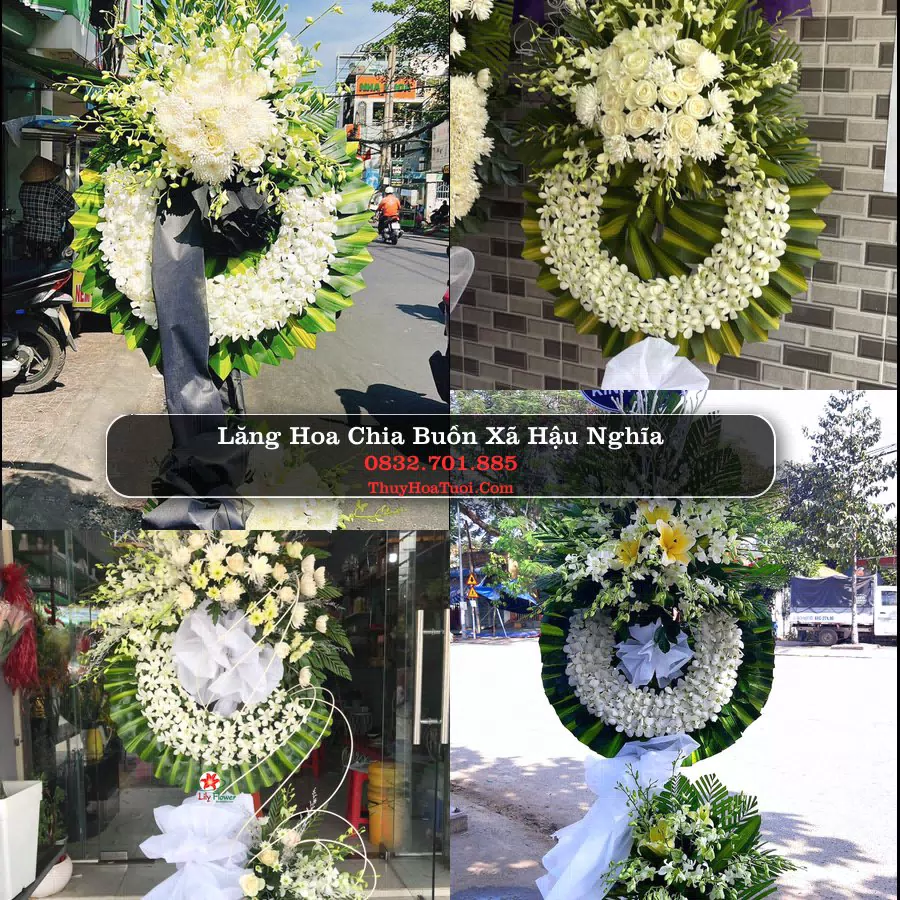 Vòng hoa chia buồn Xã Hậu Nghĩa - ThuyHoaTuoi.Com