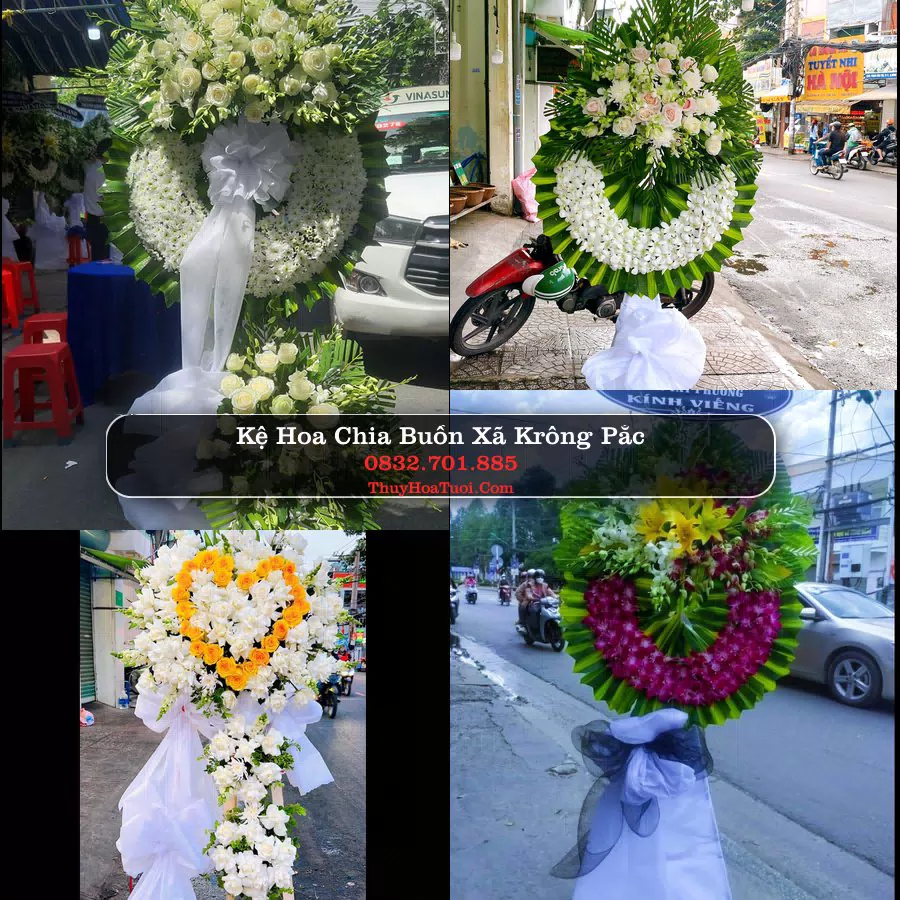 Vòng hoa chia buồn Xã Krông Pắc - ThuyHoaTuoi.Com