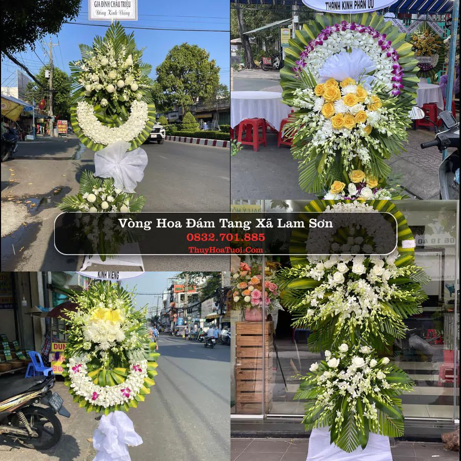 Vòng hoa chia buồn Xã Lam Sơn - ThuyHoaTuoi.Com